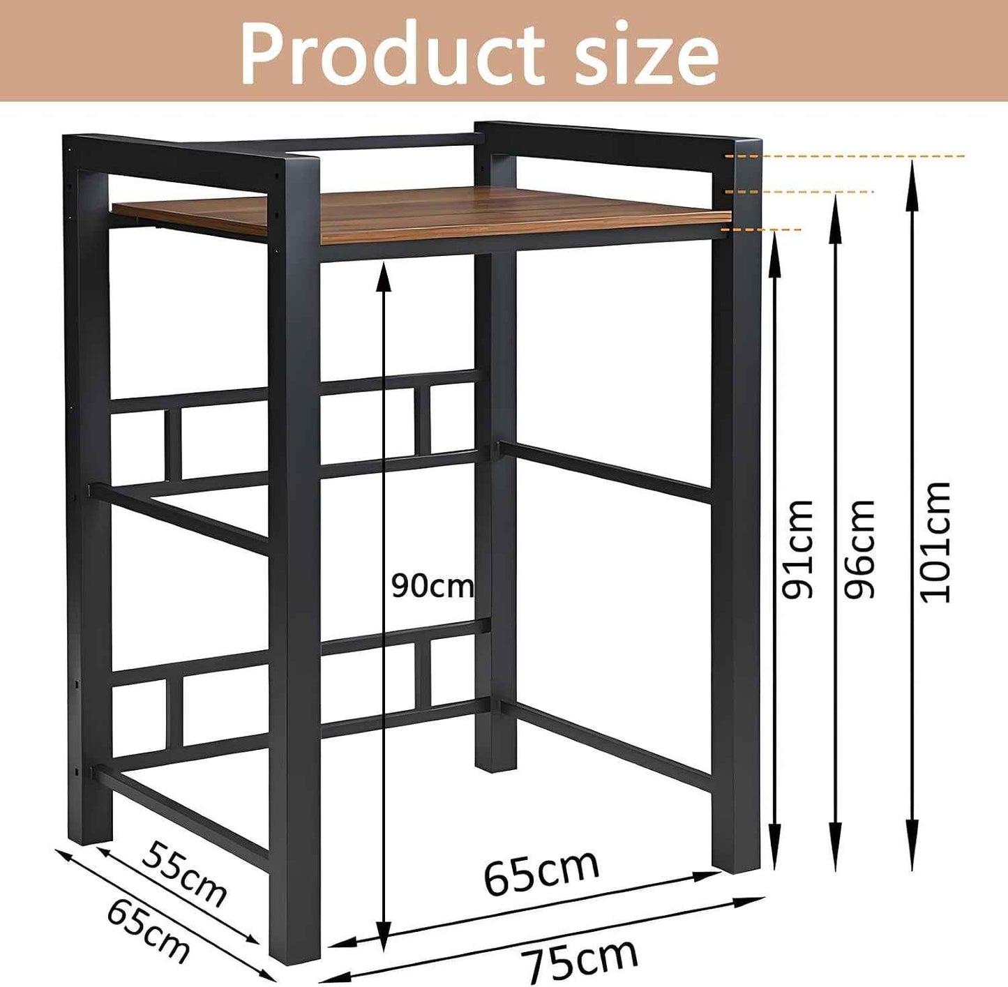 Meuble Machine À Laver Et Seche Linge, 3 Réglable En Hauteur, Kit D'Empilage Pour Lave-Linge Et Sèche-Linge À Chargement Frontal, Meuble Machine À Laver, Capacité Charge 300Kg (Nori)