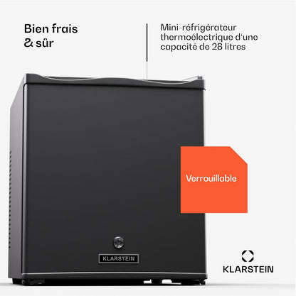 Mini Frigo Et Congelateur De Chambre De 28L, Snacks, Boissons, Petit Frigo Top Silencieux, Mini Bar, Petit Réfrigérateur Camping, Mini Frigo Cosmetique, Refrigerateur Avec Étagères Réglables