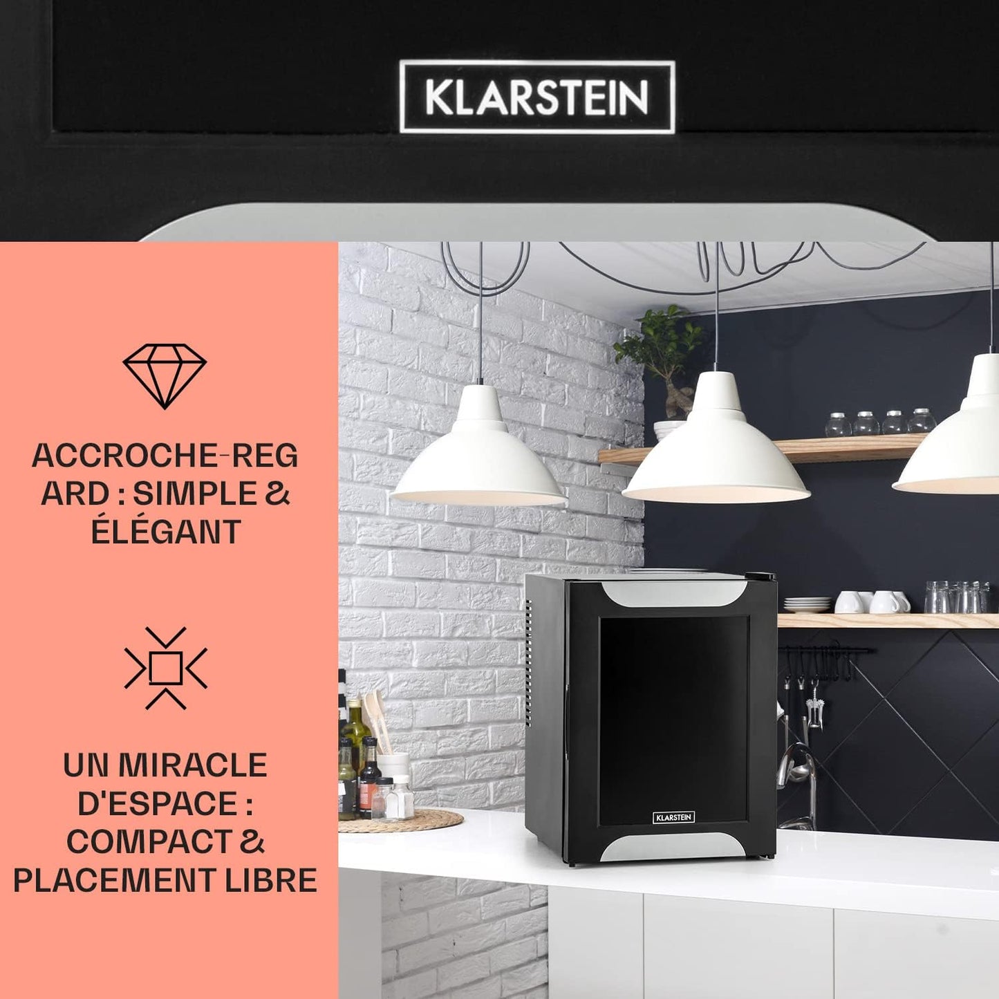 Mini Frigo De Chambre De 33L Pour Snacks Et Boissons, Top Silencieux, Petit Bar, Réfrigérateur Camping, Cosmetique, Avec Étagères Réglables, 5-15°C