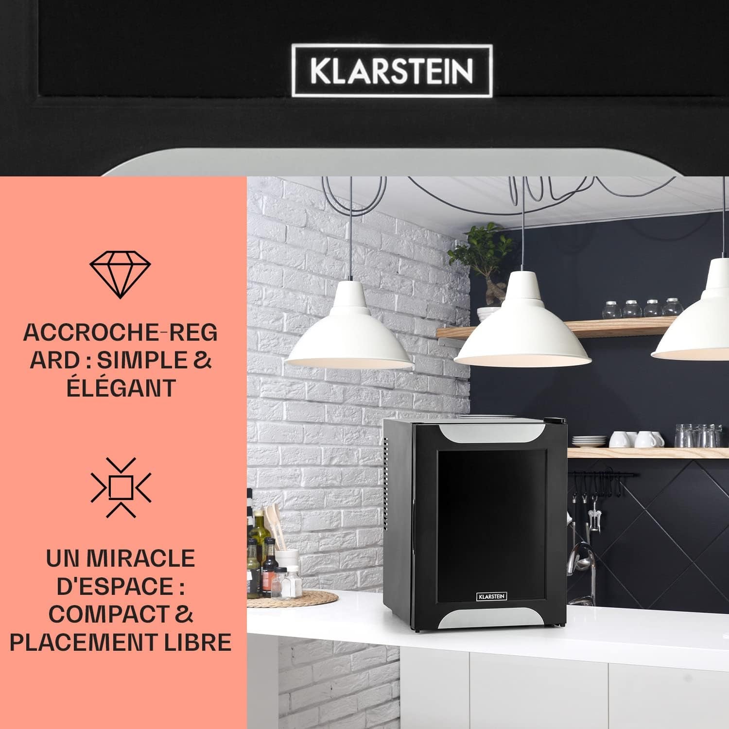 Mini Frigo De Chambre De 33L Pour Snacks Et Boissons, Top Silencieux, Petit Bar, Réfrigérateur Camping, Cosmetique, Avec Étagères Réglables, 5-15°C