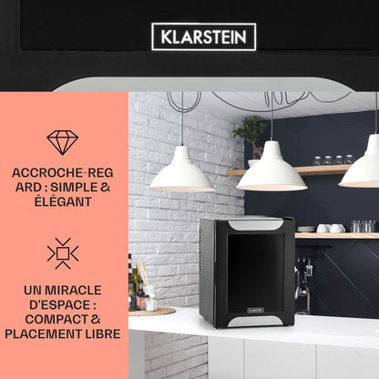 Mini Frigo De Chambre De 33L Pour Snacks Et Boissons, Top Silencieux, Petit Bar, Réfrigérateur Camping, Cosmetique, Avec Étagères Réglables, 5-15°C
