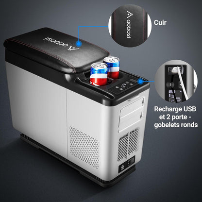 15L Compresseur Électrique, 12V Réfrigérateur De Voiture À Compresseur, APP Und Bouton Contrôle, Frigo Pour Voiture, Camion, Camping, Voyage