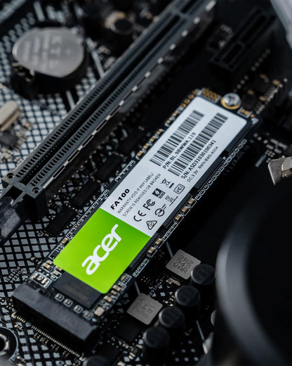 FA100 Pcie 3.0 Nvme SSD 512Go : Vitesse De Lecture Jusqu’À 3300 Mo/S, Disque Dur Interne Gen3X4 M.2 2280 Avec HMB Et SLC – Disque SSD De Jeu Pour Ordinateur Portable/De Bureau