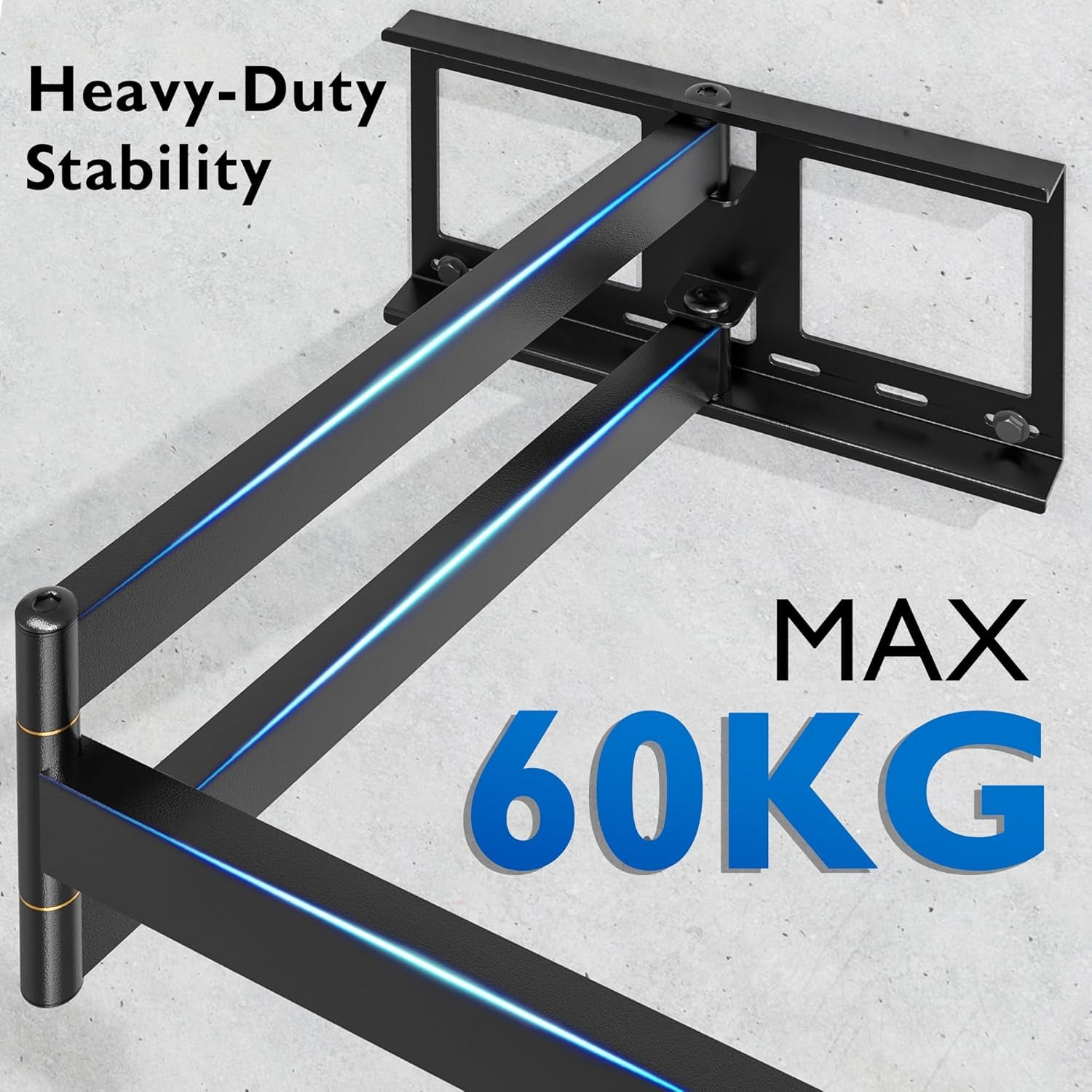 Support Mural TV À Extra Longue, 32-75 Pouces, Portée 1040 Mm | Charge Maximale 60 Kg, VESA Max 600X400 Mm, Pivotement, Inclinaison Et Rotation, Écrans Plats Ou Incurvés