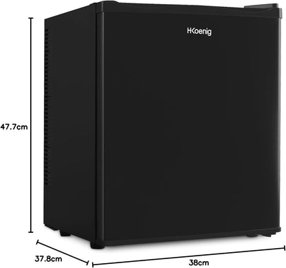Mini Bar Compact 23L MFX230, Mini Frigo De Chambre Ultra Compact, Aliments, Boissons, Température Réglable 5°-15°C, 23 Db, Porte Réversible, Couleur Noir