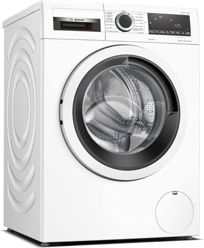 Bosch WNA144V0FR Série 4 - Lave-Linge Séchant, Pose-Libre | Blanc, 9/5 Kg, 1400 Trs/Min, Défroissage Iron Assist, Lavage Et Séchage 60 Minutes, Fonction Auto Dry