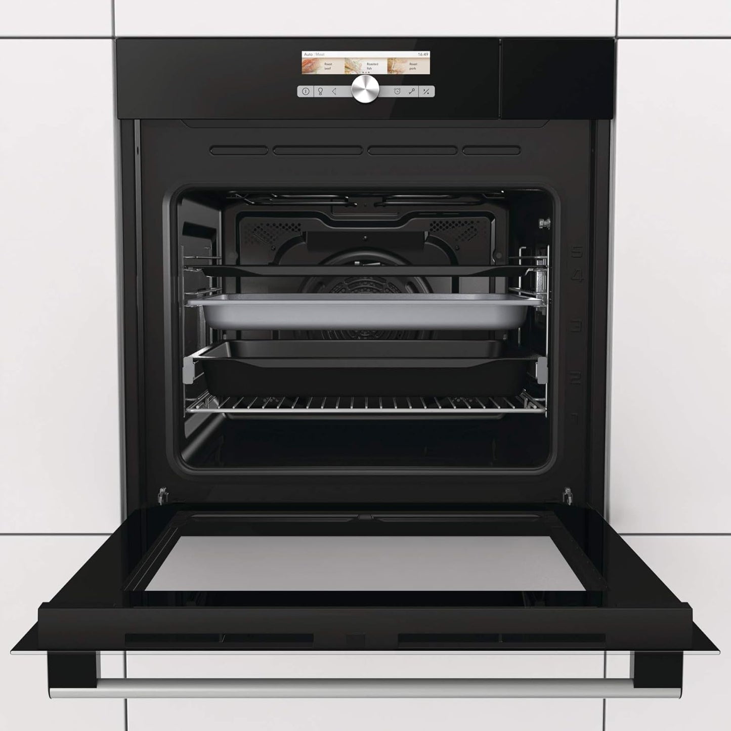Hisense BS5545AG Four À Vapeur 100% + Multifonction Classe a +, Grande Capacité 73 L, Sonde Thermique, Réservoir D'Eau 1,3 L, Guide Télescopique Inclus, Fermeture Douce, Porte Blindée Ultra Froide