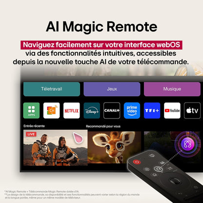 LG TV QNED AI 2025 | 55QNED8E | 55'' (139Cm) | 4K UHD | HDR10 | Webos 25 | Télécommade AI Magic Remote | Alexa, Google Assistant | Netflix Disney+ CANAL+ Prime Video | Airplay 2 | Luminosité Éclatante