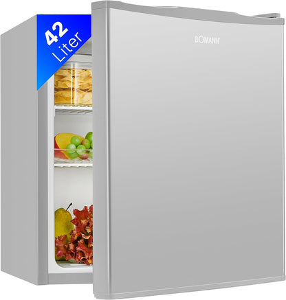 Bomann, Mini-Réfrigérateur, 42L, 2 Étagères Grillagées, KB7346, Inox