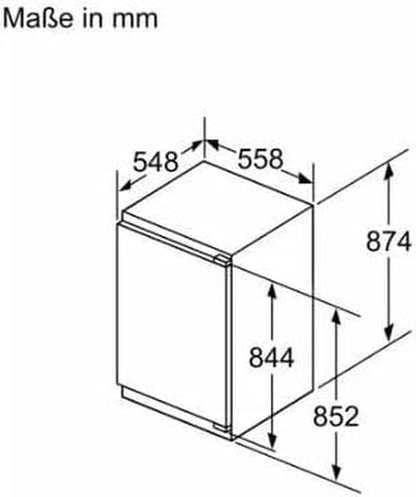 KIL22ADD1 Einbaukühlschrank Mit Gefrierfach, Nischenhöhe 88 Cm, 119 L, Festtürtechnik, Superkühlen, Vitafresh, LED Beleuchtung