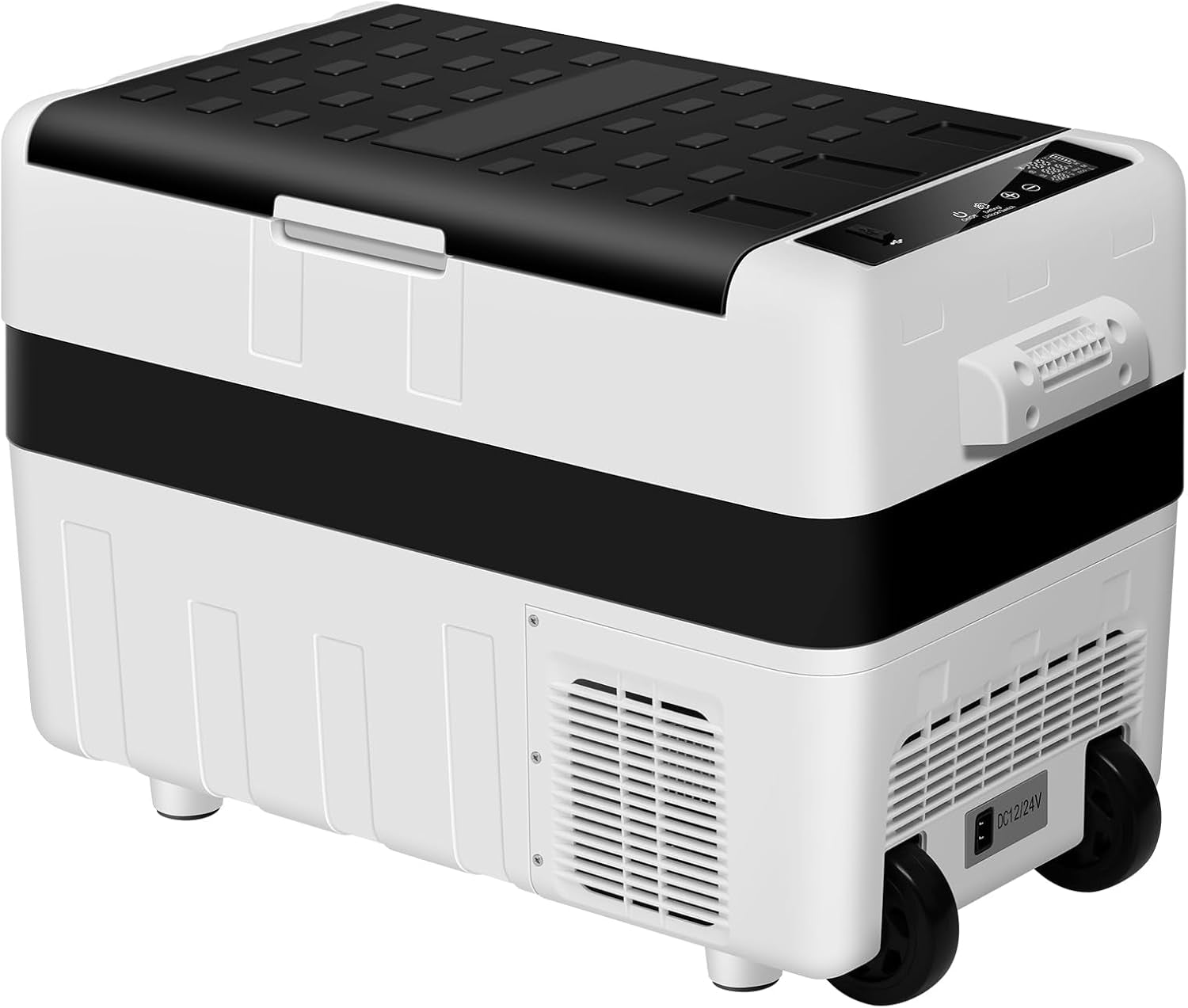 Glacière Électrique, Mini Congélateur, Glacière À Compression, Mini Frigo Portable, Glacière Pour Auto, 40 L, Avec Roulettes Et Port USB, 12/24 V Et 100-240 V, Kue014Wsz