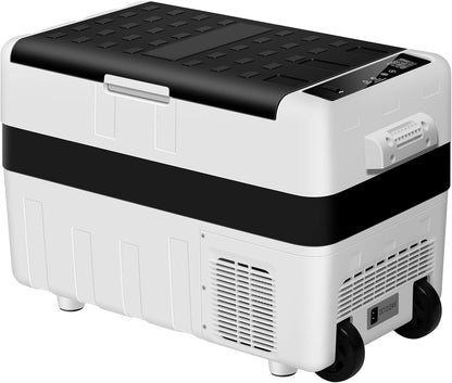 Glacière Électrique, Mini Congélateur, Glacière À Compression, Mini Frigo Portable, Glacière Pour Auto, 40 L, Avec Roulettes Et Port USB, 12/24 V Et 100-240 V, Kue014Wsz