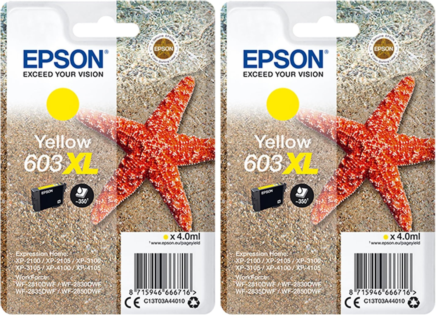 Epson 603 Black Starfish Genuine, Ink Cartridge, Standard Capacity