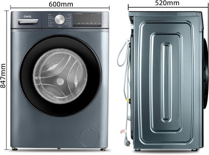 Lave-Linge CFL80-14586IM3XA, Chargement Frontal 8 Kg,Space Pro,Moteur Inverter Stable, 1400 Tr/Min, Programme Intelligent À IA, Fonction Vapeur, Lavage Rapide 15 Minutes, 15 Cycles Lavage, Gris