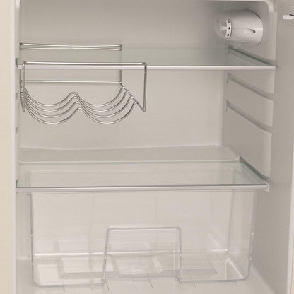 / RETRO FRIDGE 83.5 Marble/Réfrigérateur Blanc Cassé Avec Poignée Marbre/Pratique Et Fonctionnel, Matériaux Résistants