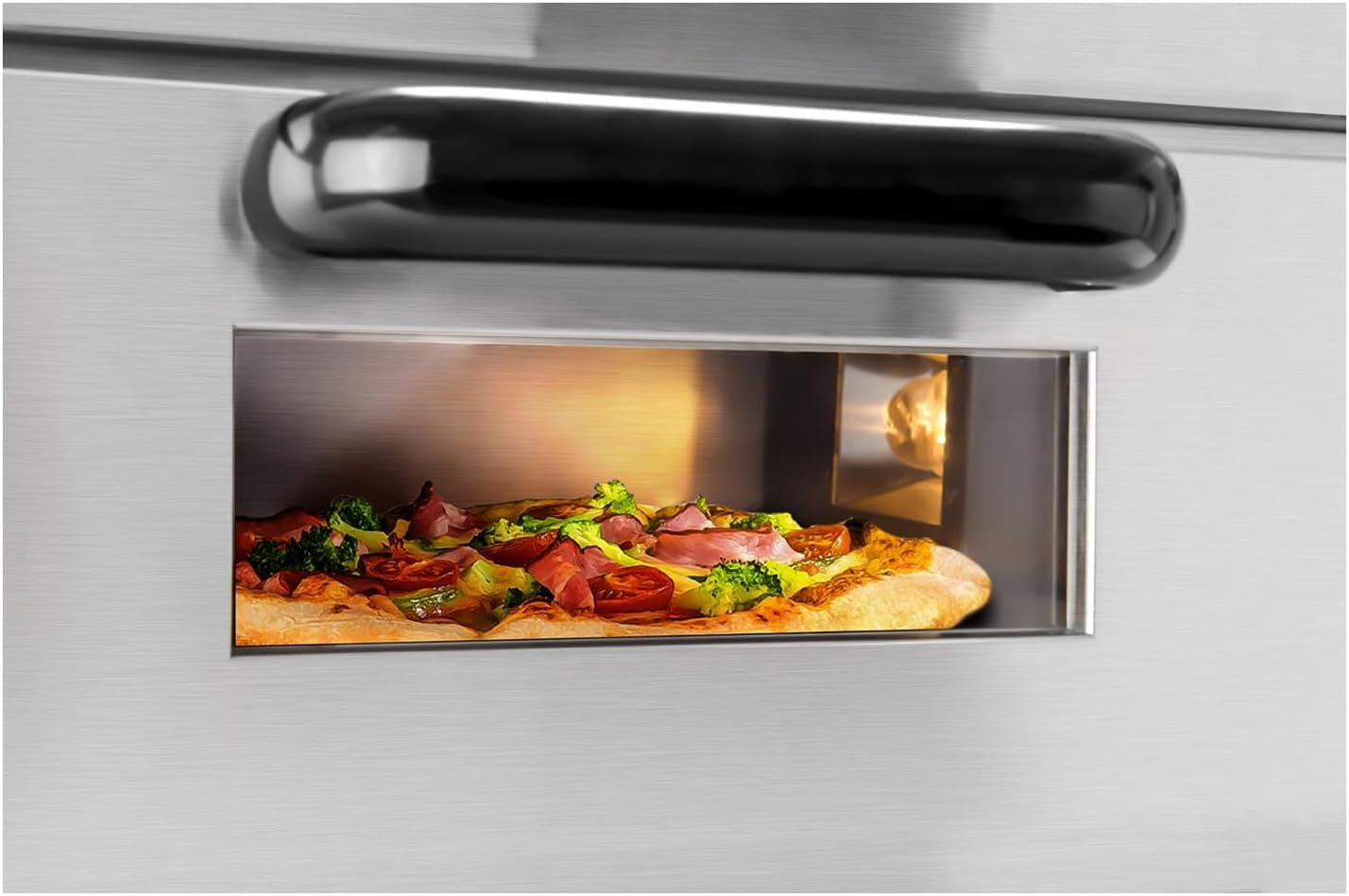 Four À Pizza Electrique RCPO-2000-1PE (2000W, Argile Réfractaire, Pierre De Cuisson, Surface De Cuisson De 40X40X1,5Cm, Fonction Minuterie Jusqu'À 120 Min)