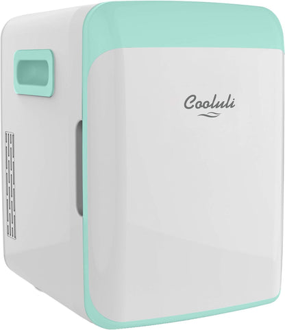 Cooluli Mini Réfrigérateur 10 L Pour Chambre À Coucher, Voiture, Bureau Et Dortoir Universitaire – Glacière Et Réchauffeur Portable 12 V Pour Nourriture, Boissons, Soins De La Peau, Beauté, Maquillage