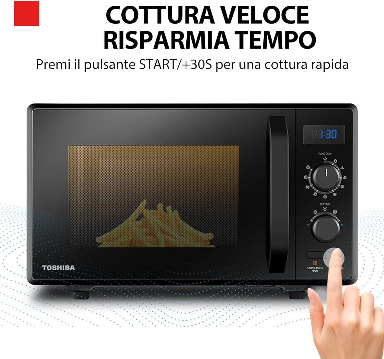 MW2-AG23P (BK) Four À Micro-Ondes Avec Grill Et Cuisson Combinée, 23 L, 8 Menus Facile, Pivotant Avec Mémoire De Position, 900 W, Grill 1050 W, 48,5 X 40,3 X 29,6 Cm, Noir