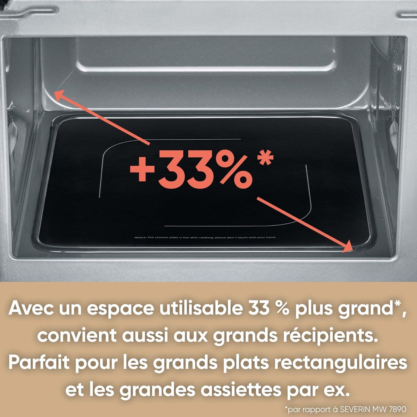 SEVERIN Microwave Oven, 20 L, with Ceramic Flat Bottom, up to 800 W, 6 Power Levels, Black, MW7761