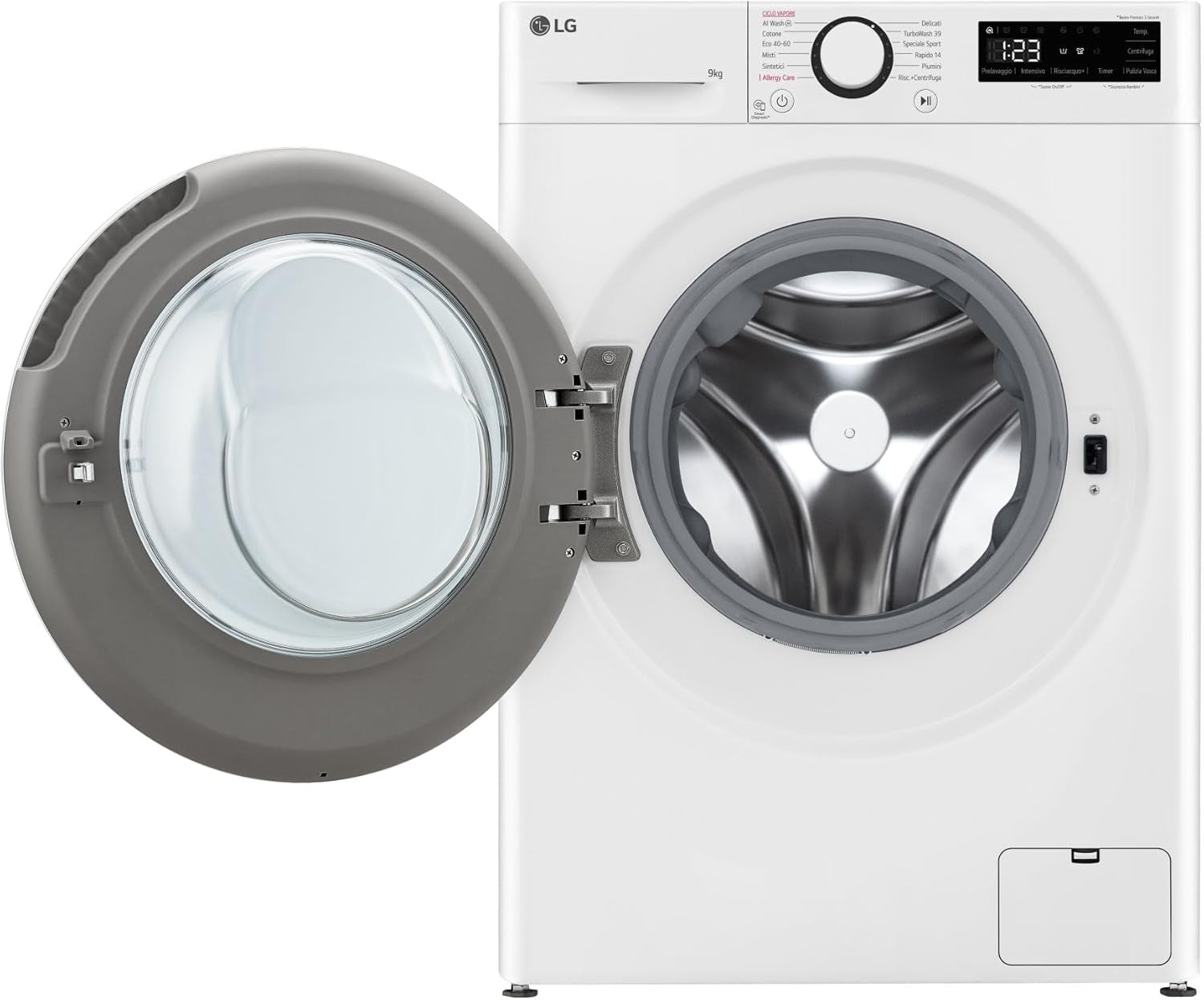 F4R5009TSWW Machine À Laver 9 Kg AI DD, Classe A-10%, 1400 Tr/Min, Turbowash, Vapeur