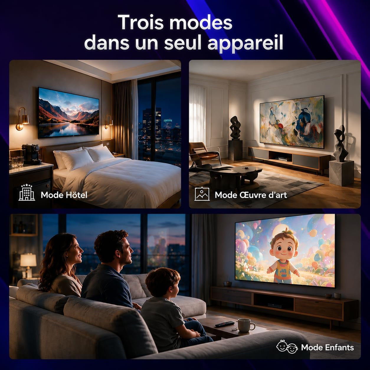AV40F5Q 2K QLED FHD Smart TV 40 Pouces HDR10 Bluetooth Avec Triple Tuner (DVB-C/-S2/-T2) App Store, Netflix, Prime Video, Rakuten TV, DAZN, Youtube