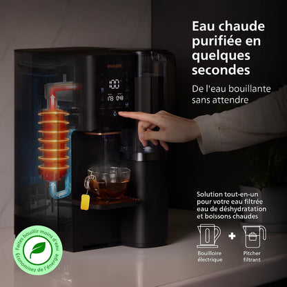 Distributeur D’Eau À Osmose Inverse 7000: Eau Chaude/Froide Filtrée En Secondes, Minéraux Préservés, Filtration RO 6-En-1, >110 Contaminants Réduits, Ratio 3:1, UV-C, Sans Installation, 2000 L