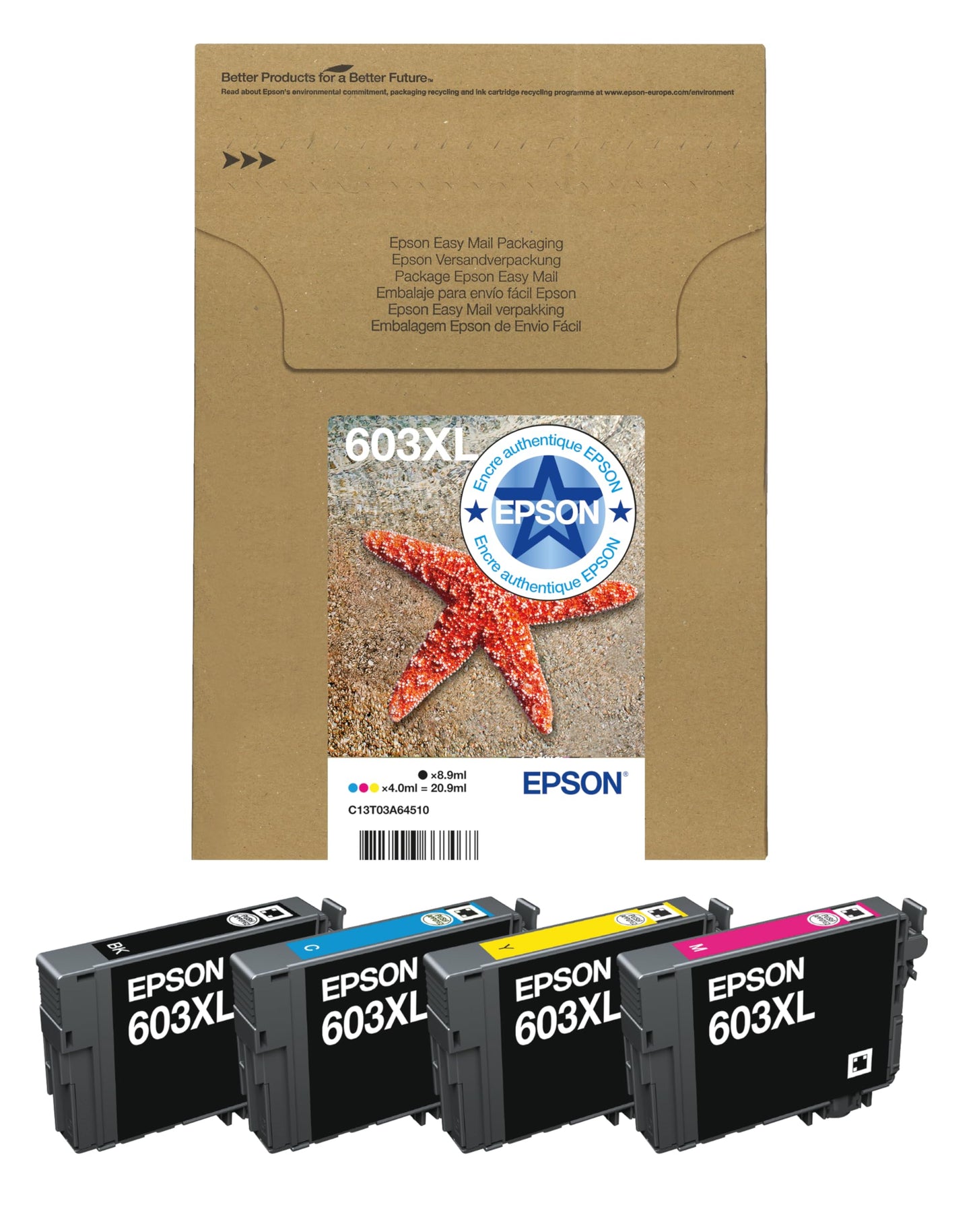 Epson 603 Black Starfish Genuine, Ink Cartridge, Standard Capacity