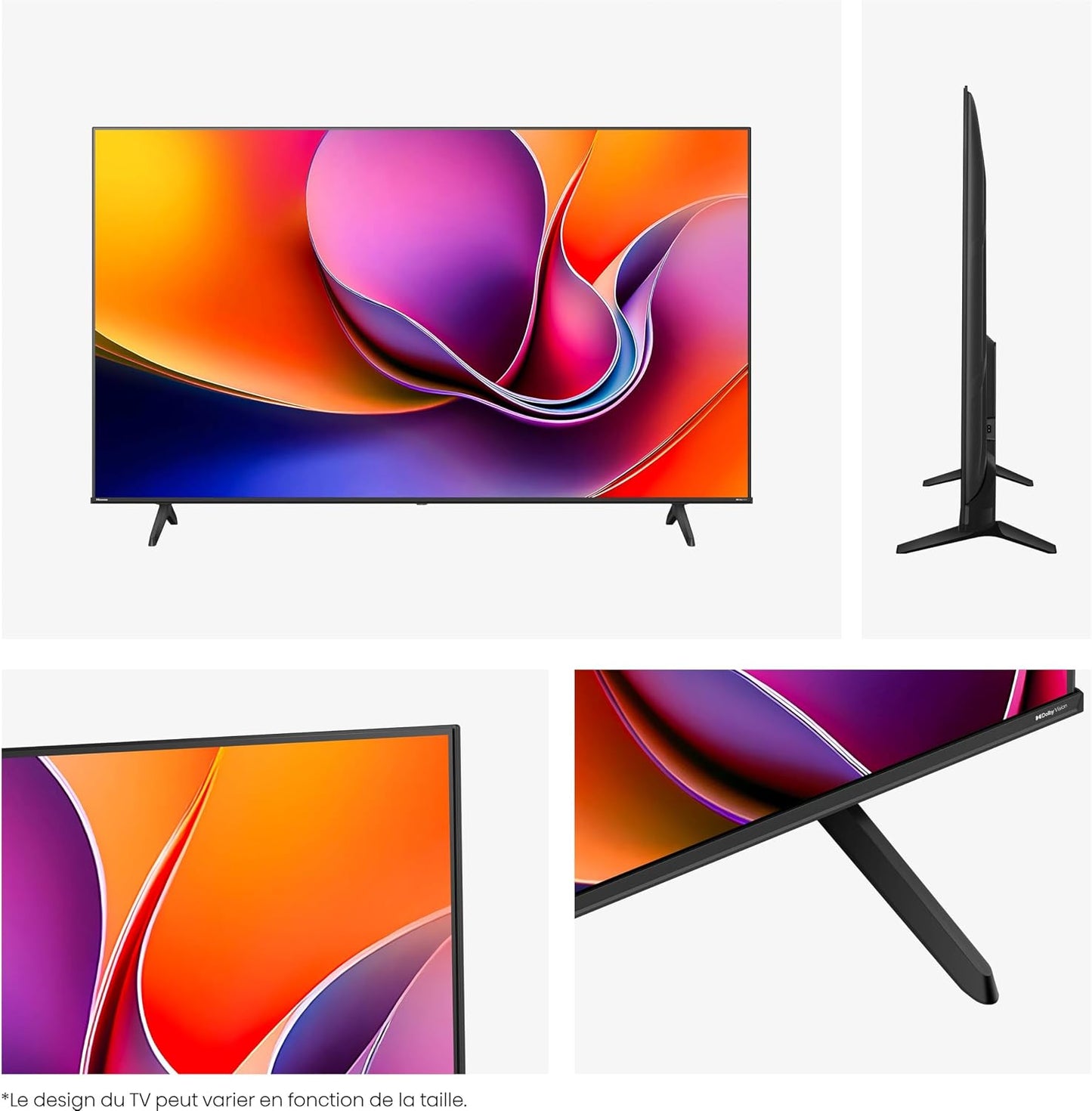 Hisense 55 Inch Smart TV 55A6Q 4K UHD, Dolby Vision, HDR, VIDAA with Youtube, Netflix, Disney+, Channel +(2025 Model)