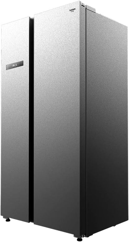 Réfrigérateur Américain 2 Portes Bolero Coolmarket SBS 592 INOX. 592 Litres, 177,5 Cm De Haut Et 91 Cm De Large, Faible Consommation, Moteur Onduleur