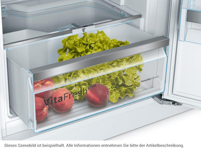 KIR51AFF0 Série 6 Réfrigérateur Encastré 140 X 56 Cm Niche 247 L Charnière Plate Made in Germany, Vitafresh plus 2 Fois plus De Fraîcheur Et Éclairage LED Uniforme