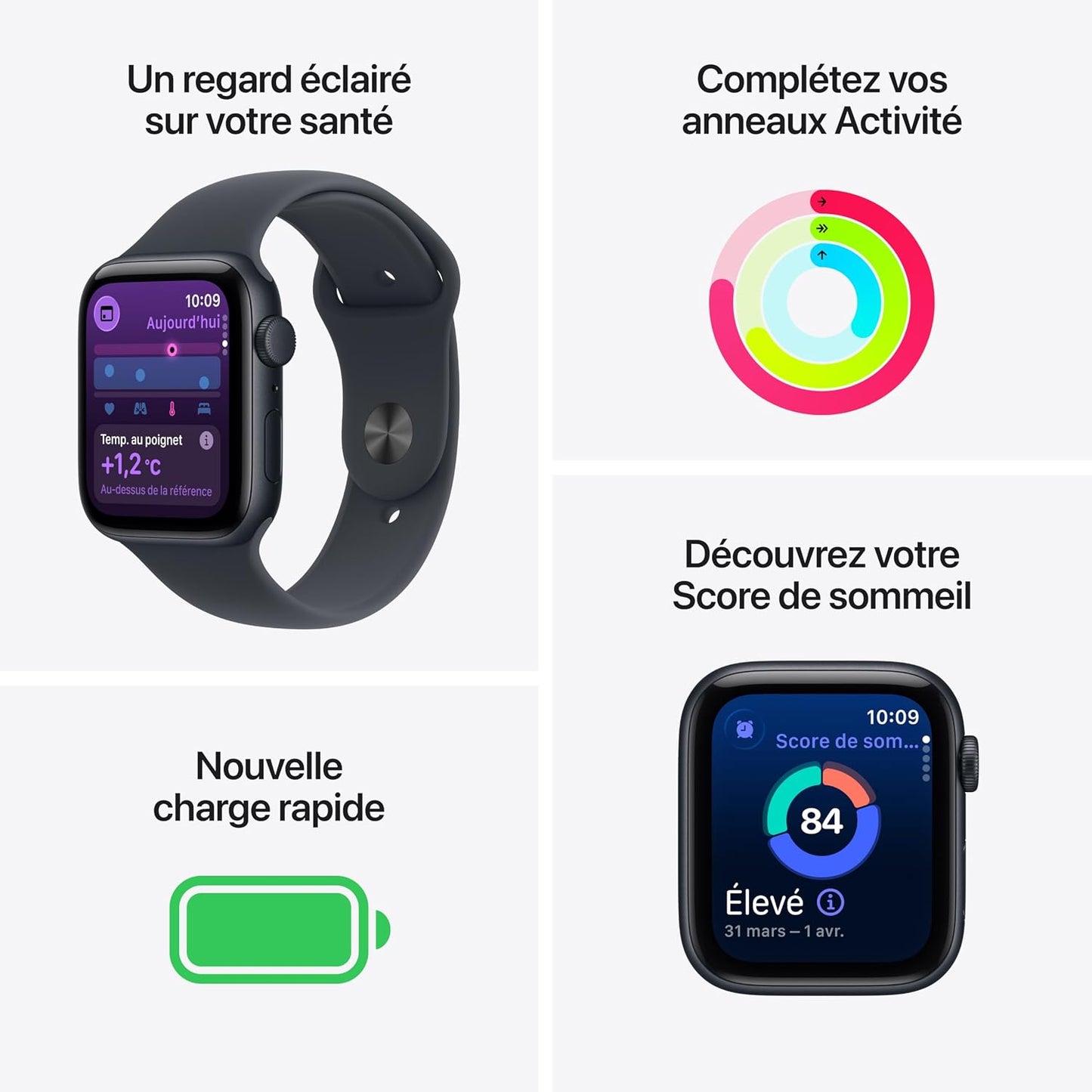 Watch SE 3 [GPS 40 Mm] Montre Connectée Avec Boîtier Lumière Stellaire Et Bracelet Sport Lumière Stellaire. Moniteur Activité/Sommeil/Fréquence Cardiaque, Écran Toujours Activé