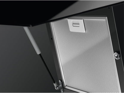 AEG Hotte Murale Sans Tête 60 Cm a Série 7000 Avec Hob2Hood, Évacuation Et Recirculation, Moteur Haute Performance, Puissance Max. 500 M³/H, 64 – 74 Db(A) Maximum, Commande Tactile, Noir DVE5661HB