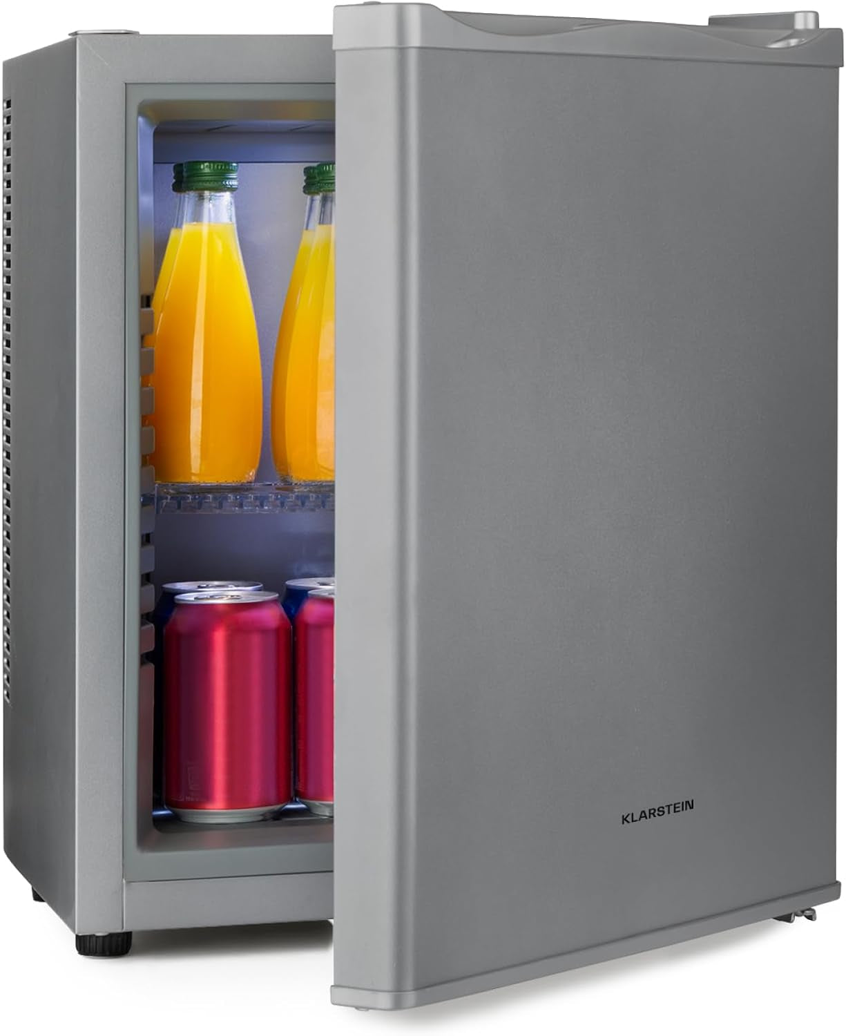 KLARSTEIN Mini Frigo De Chambre De 23L Pour Snacks Et Boissons, Petit Frigo Top Silencieux, Mini Bar, Petit Réfrigérateur Camping, Cosmetique, Refrigerateur Avec Étagères Réglables, 5-15°C
