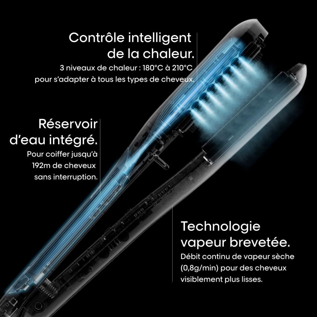 STEAMPOD 3 - Lisseur Vapeur 2-En-1 - Idée Cadeau - Lissage & Wavy - 91% De Dommages En Moins - Coiﬀage Rapide - Technologie Vapeur Brevetée - Tous Types De Cheveux - L'Oréal Professionnel