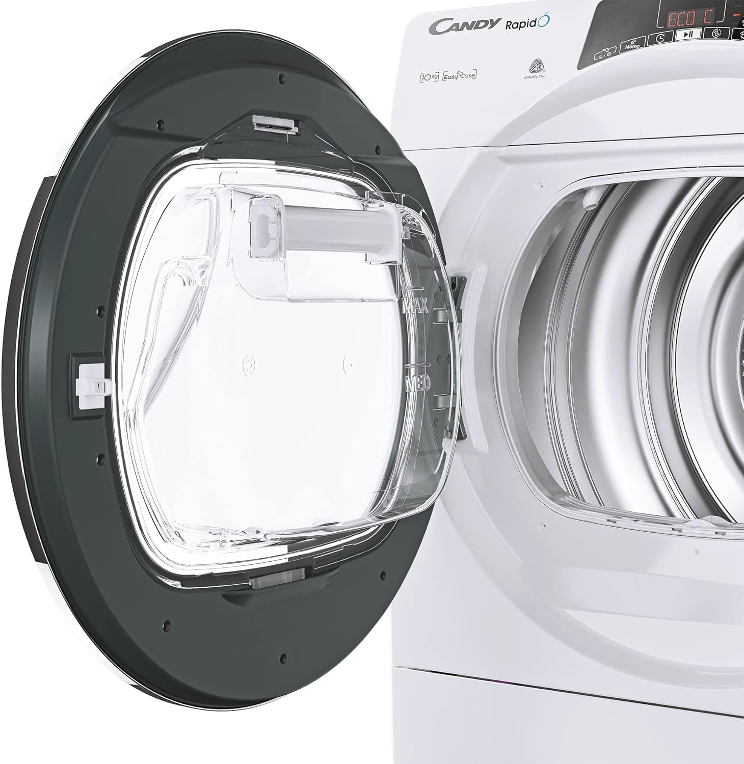 Rapidó, ROE H10A2TCEX-S, Sèche-Linge À Condensation, 10 Kg, Pompe À Chaleur, Écran Smart Text, Wifi, App Hon, 7 Cycles Rapides, Tiroir À Condensation, 5 L, Anti-Rides, Démarrage 24H, Classe A++,