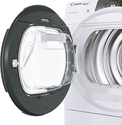 Rapidó, ROE H10A2TCEX-S, Sèche-Linge À Condensation, 10 Kg, Pompe À Chaleur, Écran Smart Text, Wifi, App Hon, 7 Cycles Rapides, Tiroir À Condensation, 5 L, Anti-Rides, Démarrage 24H, Classe A++,
