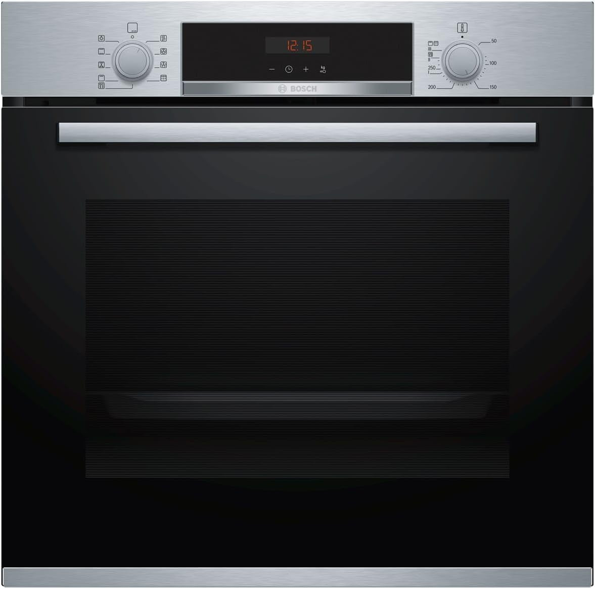 HBA573BS1 Série 4 Four Encastré A, 71 L, En Acier Inoxydable, Porte Rabattable, Écran LED, 5 Types De Chauffage, Autopilot 10, Pyrolyse, Air Chaud 3D