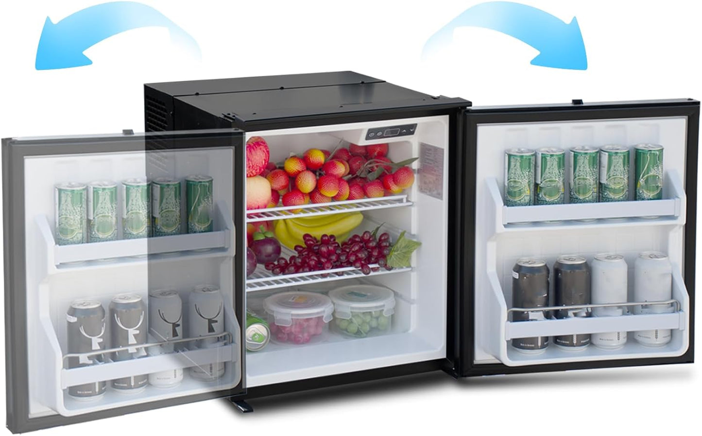 Frigo À Compression 12V 24V, Réfrigérateur De Voiture 60L, Frigo À Compresseur Avec Température De Plage 0°C - 10°C, Frigo Pour Voiture, Camion, Bateau, Et Pique-Nique En Plein Air, Noir