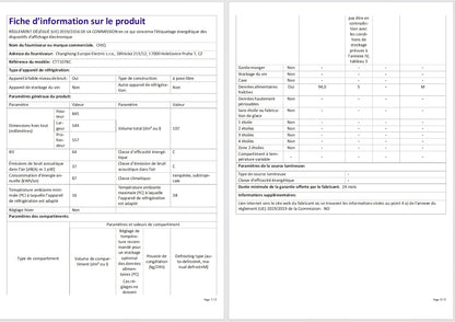 Réfrigérateur De 107 L, Hauteur : 831 Mm, Profondeur : 447 Mm, Encombrement : Seulement 0,22 ㎡, Vario Box, 7 Niveaux De Réglage De La Température, Silencieux, Noir, Garantie 12