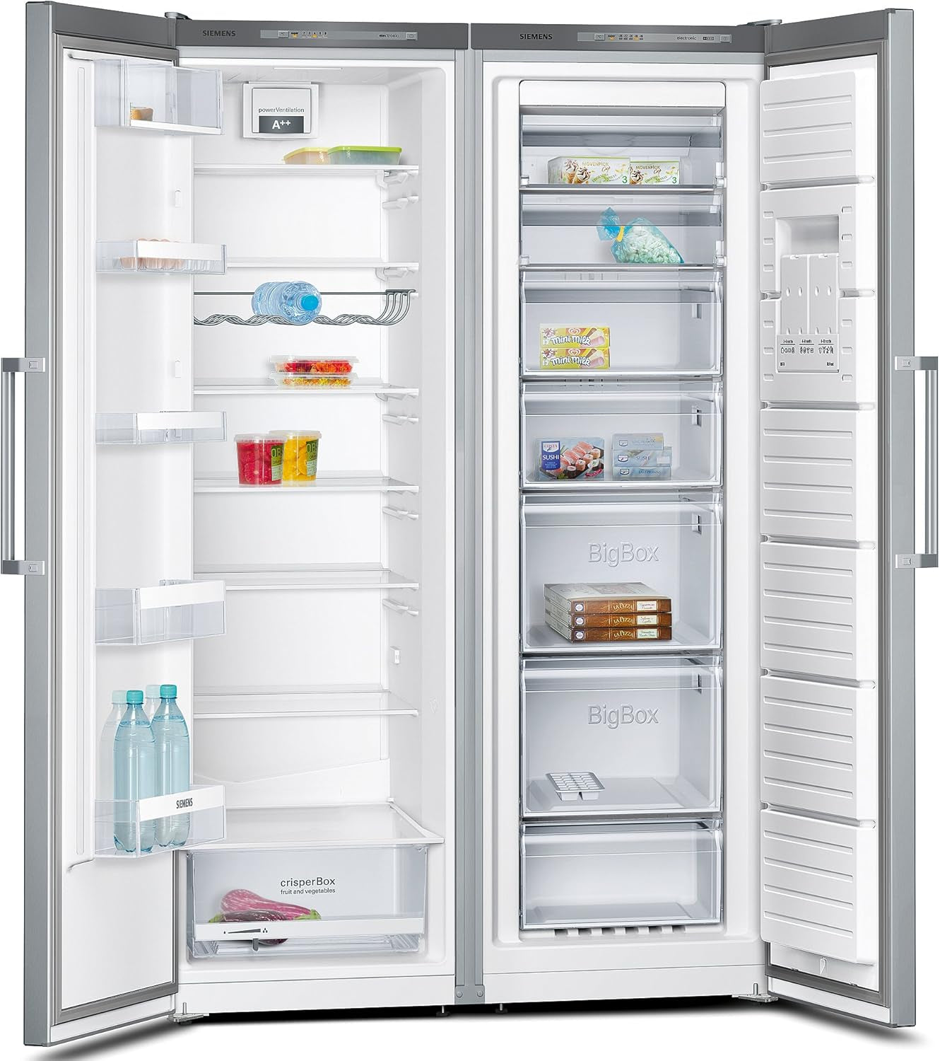 KS36VVI30 Réfrigérateur/A++ / Réfrigérateur : 348 L/Inox Anti-Traces De Doigts/Bottlerack/Safety Glass/Ecoplus
