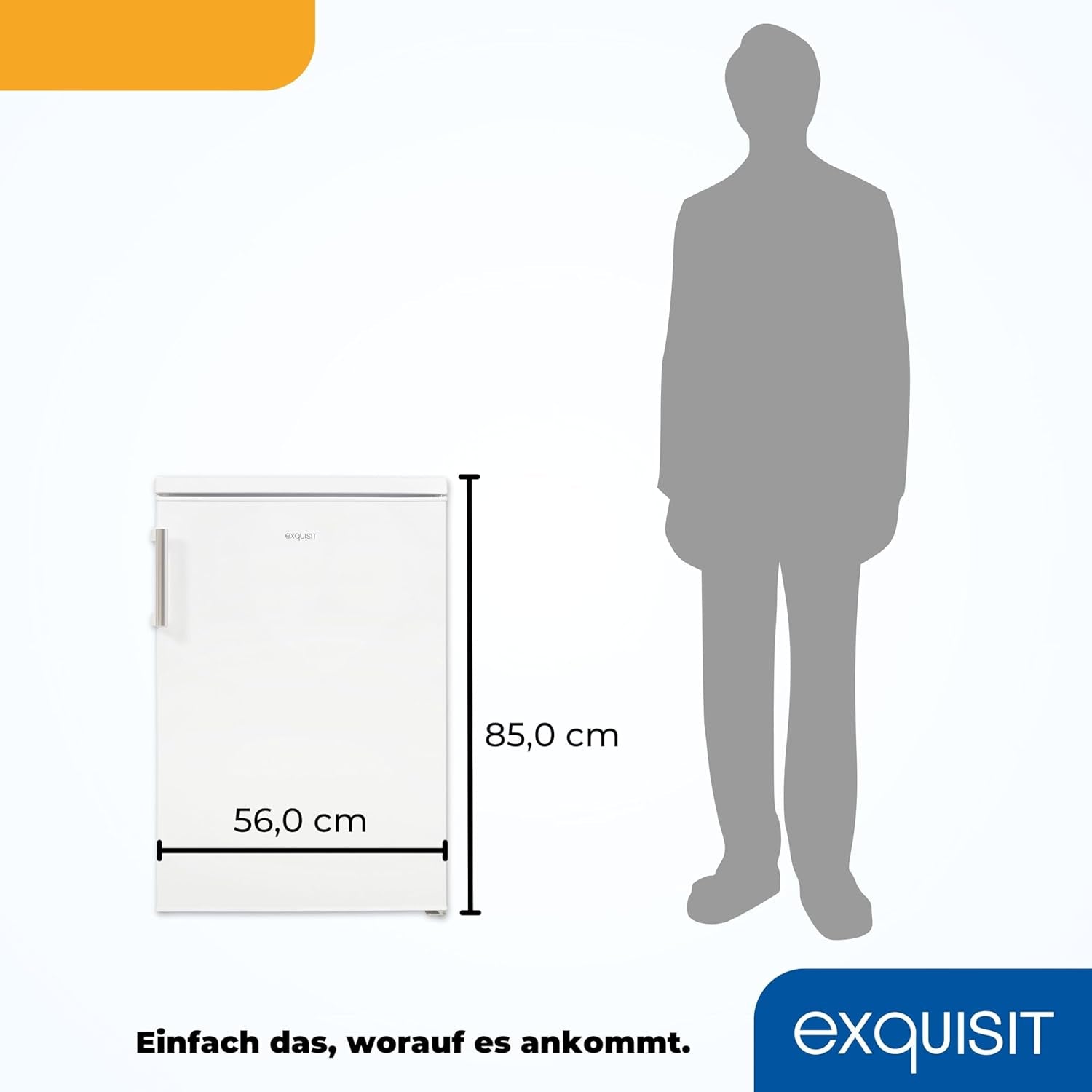 Exquisit Réfrigérateur KS16-V-H-010D - Blanc - Appareil Sur Pied - Volume : 134 L - Blanc