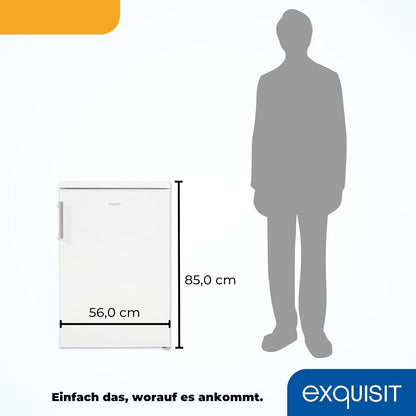 Exquisit Réfrigérateur KS16-V-H-010D - Blanc - Appareil Sur Pied - Volume : 134 L - Blanc