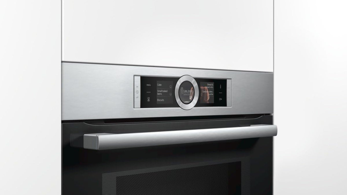 Cmg676Bs1 Série 8 Verre Spécial Four Et/Mini Four/45 L/De Porte Intérieure Pour Micro-Ondes/Acier Inoxydable