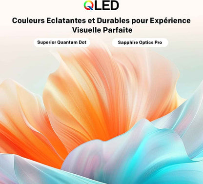 40 Pouces (100 Cm) Smart TV FHD Television LED, QLED, HDR 10 Dolby Audio Bluetooth 5,1 Tuner DVB-T/T2/C/S/S2 CI+ Low Blue Light, 1.5GB (40CTQH38Z, 2026 Nouveau Modèle)