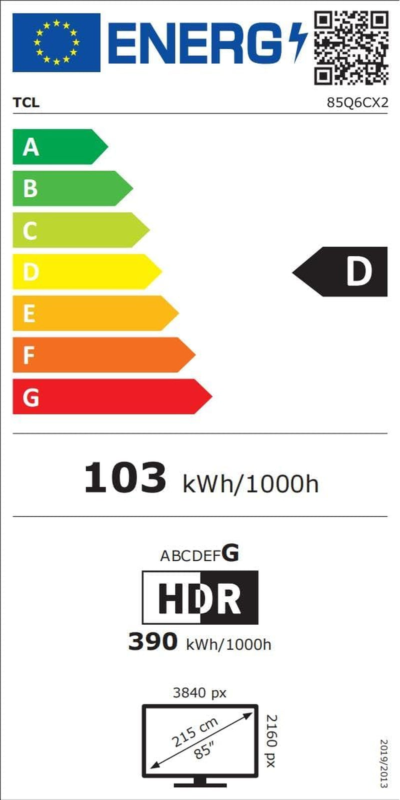 TCL 85Q6C Qd-Mini LED TV, 4K HDR Premium 1000Nits, Smart TV Alimenté Par Google (Dolby Vision IQ Et Atmos, Panneau HVA Mat, Système Audio Onkyo 2.1, Motion Clarity Pro 144Hz, Game Master)