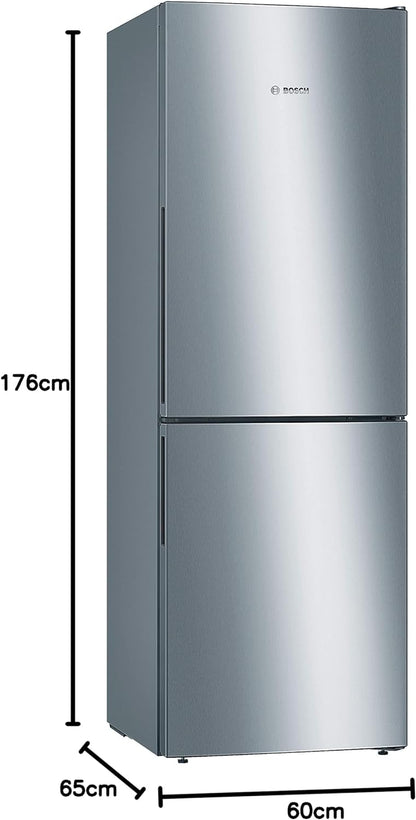 KGV33VLEAS - Réfrigérateur Combiné Pose Libre - Série 4 - 288L - Froid Brassé - L 60Cm X H 176Cm - Inox