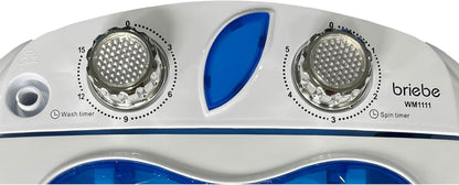 Camp Mini Machine À Laver Portable Avec Essorage, Camping, Capacité 3Kg De Linge, Idéal Pour Voyages, Caravanes Et Camping-Cars, Petite Laveuse, Faible Consommation D'Eau Et D'Énergie, WM1111