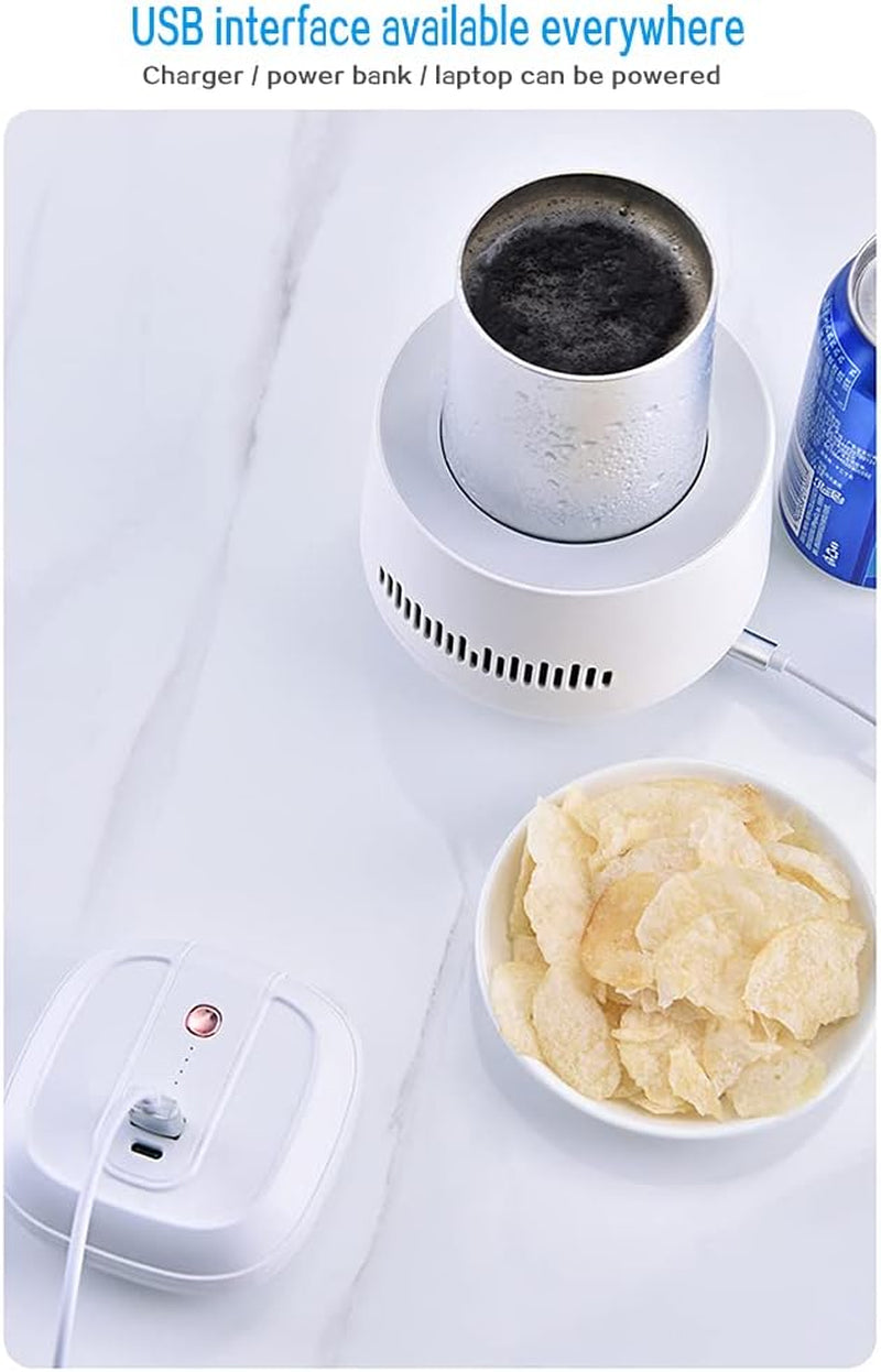 Tasse De Refroidissement De Voiture, Mini Tasse Réfrigérée Portable, Tasse Thermos De Réfrigérateur De Voiture, Refroidisseur De Boissons Électrique Pour Conduite De Bureau À Domicile