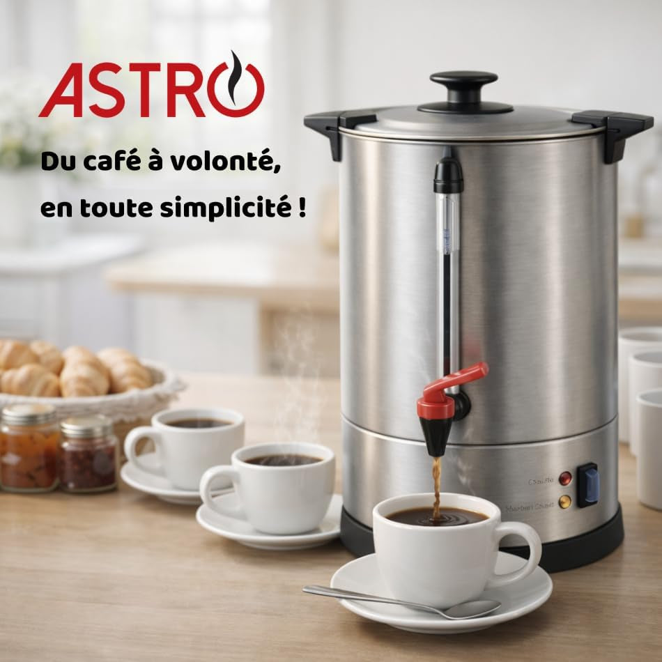 Percolateur À Café 7L - 65 Tasses - Filtre Inox Permanent