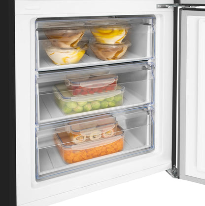 Amica KGCL 388 160 S Réfrigérateur/Congélateur/Noir/185,5 Cm (H) X 59,5 Cm (L) X 59,5 Cm (P) / Commande Électronique/Tiroir Vitcontrol/Capacité Utile 315 L/Contrôle Du Gel